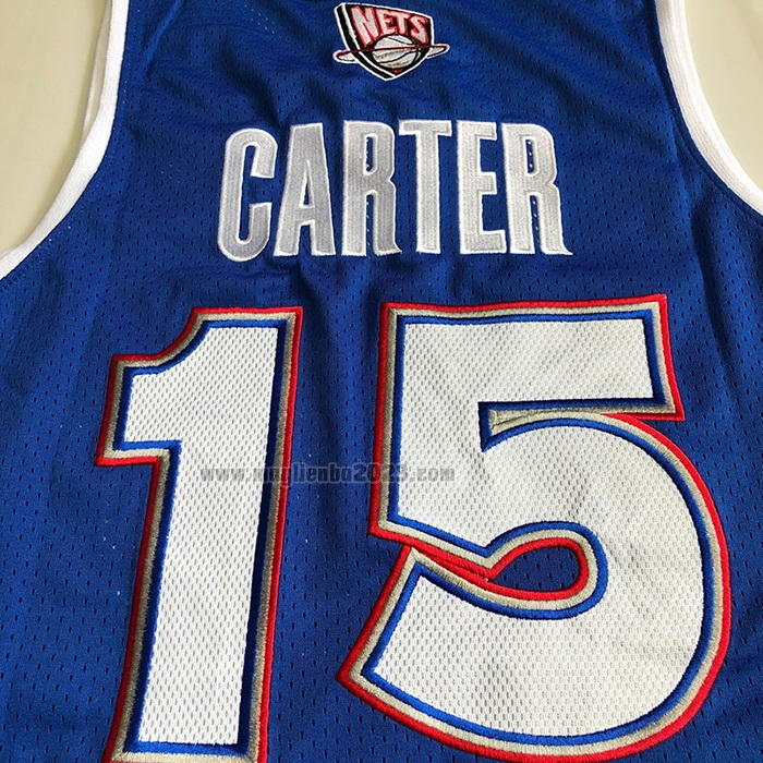 Maglia Vince Carter NO 15 Brooklyn Nets All Star 2005 Blu